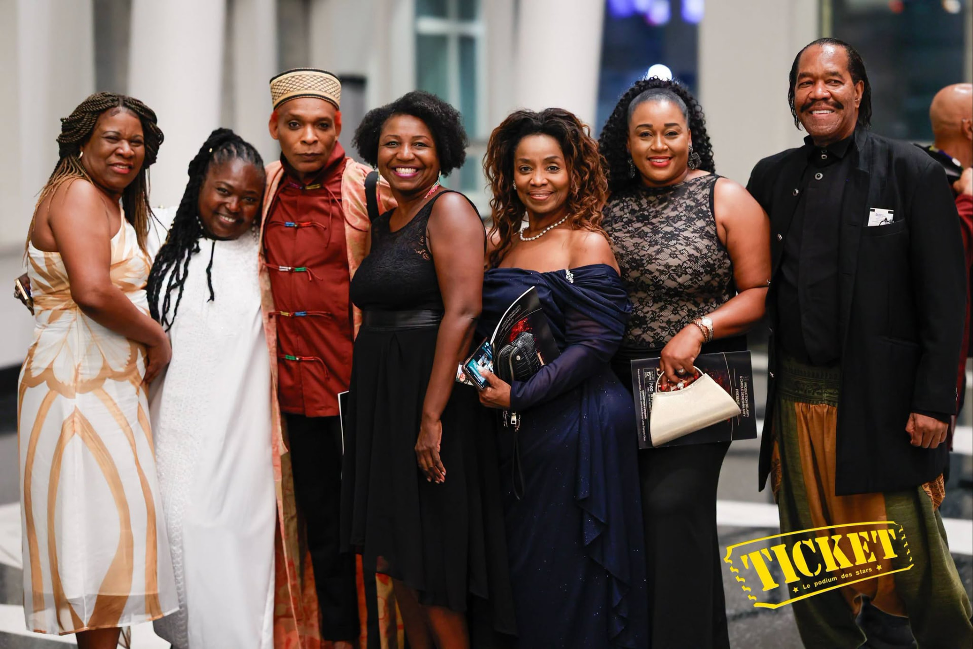 Guests and artists gathered in the Arsht Center lobby